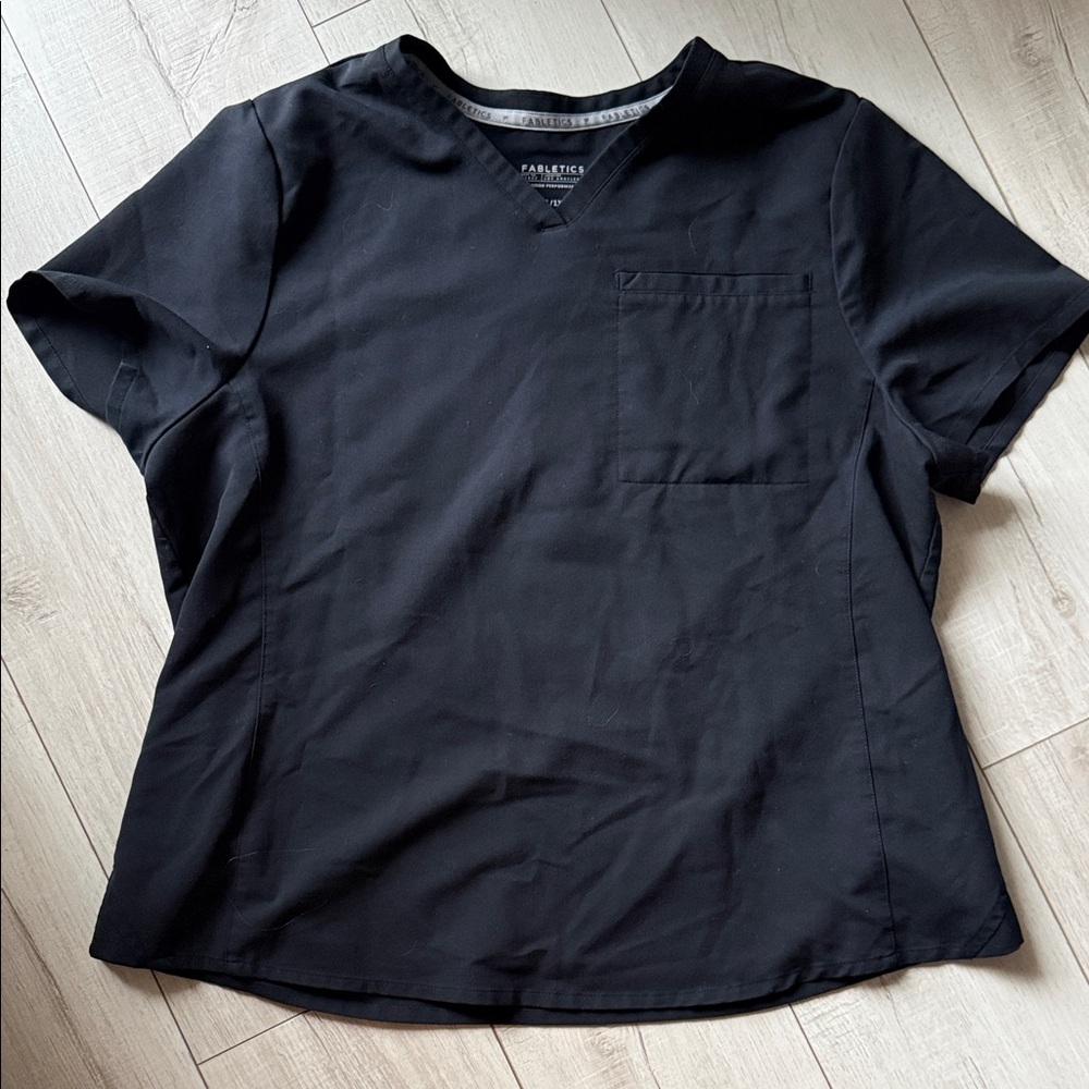 Fabletics women’s Black V-Neck Scrub Top